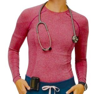 FIGS limited  Salta Seamless Longsleeve Underscrub Bright Fuchsia medium
